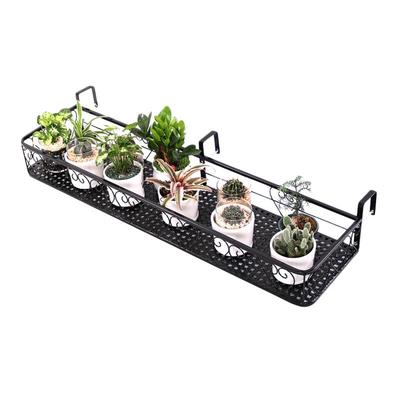 铁艺挂式护栏绿萝窗台花架子