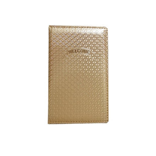 KTV收银夹金色皮质餐厅买单夹票据夹 理发店流水单帐单夹结帐本夹