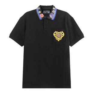 【甄品精选】VJC范思哲 男士棉质印花短袖POLO衫 76GAGT11 CJ01T