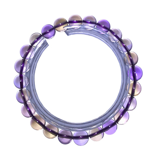 天然紫黄晶手链男女士紫水晶黄水晶紫黄同体鸳鸯体聚宝盆钛晶手串