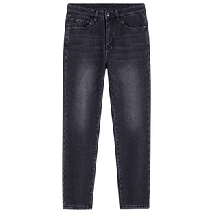 啄木鸟加绒加厚牛仔裤男士冬季超厚保暖宽松直筒弹力抗寒休闲长裤