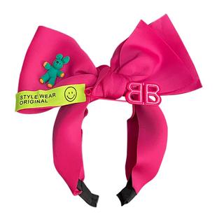 韩版少女卡通立体大蝴蝶结发箍女高级感洋气时尚高颅顶显脸小发捆