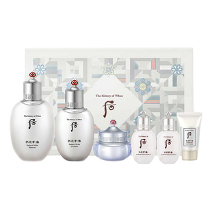 whoo后雪玉凝美白套盒水乳面霜6件套装礼盒官方旗舰店正品护肤品