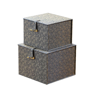 碎花布礼盒新中式紫砂壶主人杯茶具瓷器包装盒印章文玩收纳盒