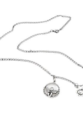 天使和太阳花拼接INS吊坠项链