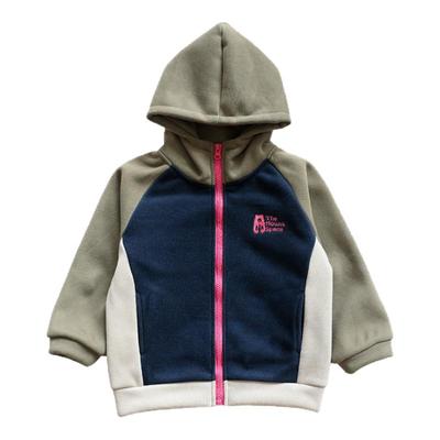 山系户外儿童加绒连帽外套2025冬男童女童加厚保暖拉链衫防风卫衣