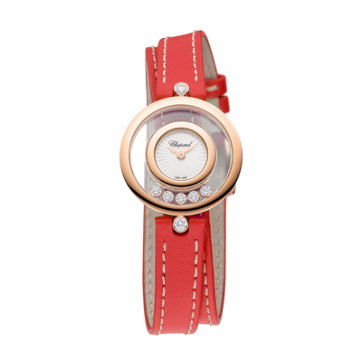 chopard双圈石英女士手表官方