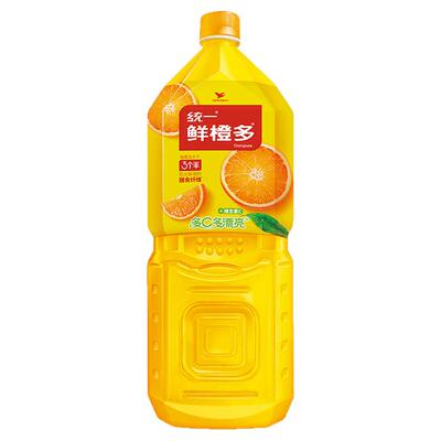 统—鲜橙多2L大瓶装家庭聚会中秋过年装新鲜橙汁饮料维C饮品送礼