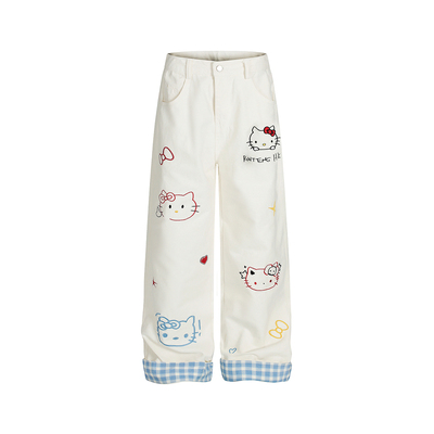 原创格子牛仔裤博主推荐