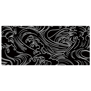 波浪线条鼠标垫超大尺寸简约桌垫电竞游戏键盘垫子Wave Mouse Pad