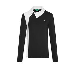 【磨毛针织】比音勒芬高尔夫秋季女装衬衫领型设计t恤长袖Polo衫