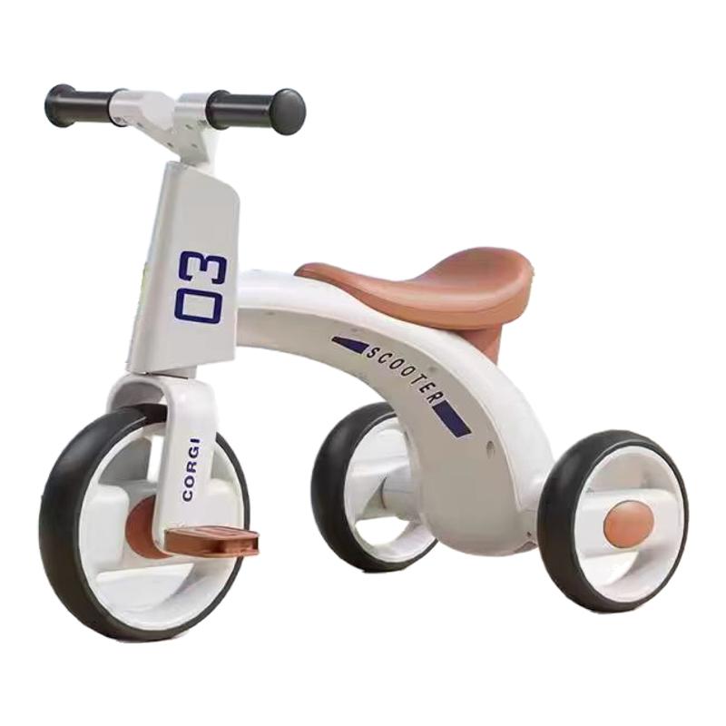 儿童三轮车自行车1-3-4岁脚踏车宝宝滑行平衡车轻便防侧翻带脚蹬