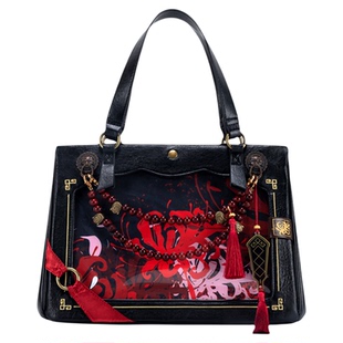 官方原创燕云十六声周边痛包礼物三更天二次元大容量斜挎黑色包包