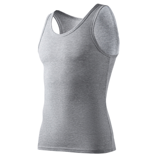 工厂直销 螺纹棉运动背心男款健身打底汗衫大码夏季男士跑步坎肩T