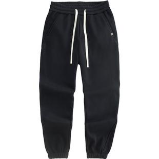 汉絮加绒加厚束脚卫裤男款秋冬季新品针织宽松休闲长裤男运动裤子