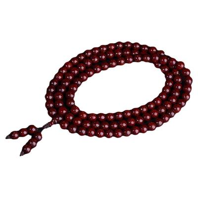 正宗小叶紫檀佛珠手串满金星木质