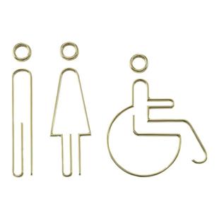 创意黄铜金属三维立体标识牌酒店民宿墙面装饰指引导视设计公共卫生间洗手间门牌厕所wc男女logo牌子定做免钉
