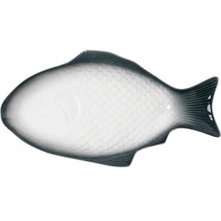 居韵北欧蒸鱼盘餐具盘子鱼盘家用创意新款大号鱼形盘装鱼盘子