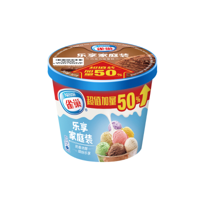 雀巢加量家庭装383g桶装冰淇淋