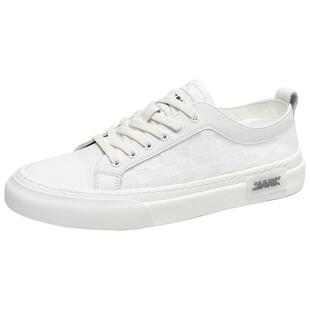 马克华菲帆布鞋男透气男鞋春季2026新款网面小白鞋子男士休闲板鞋