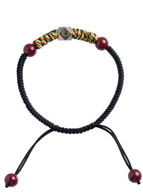 朱砂原石纯银佛龙本命年红绳