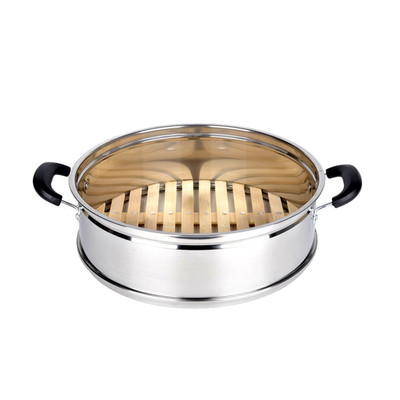 加高不锈钢竹蒸笼屉蒸格防露