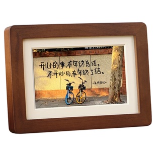 实木相框空框摆台洗照片定制加打印做成相册挂墙高级感7寸8寸摆件