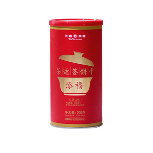 天福茗茶 添福茶运签饼干 红茶口味 下午茶点心休闲零食罐装200g