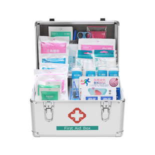 多层药箱家用医药箱大容量药物收纳盒铝合金出诊箱大号医疗急救箱