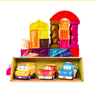 【自营】比乐btoys宝宝可啃咬大颗粒软胶积木叠叠乐早教益智玩具