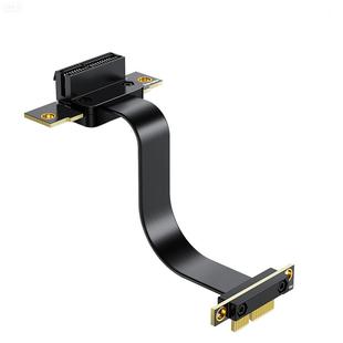 Auiu PCIE4.0X1延长无线网卡小插槽板子开机卡转接线声卡向下90°