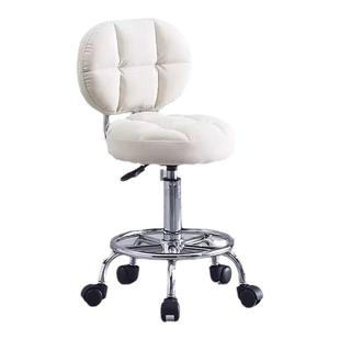 化妆椅美容院专用靠背椅子美甲美发师升降椅旋转轮滑吧台凳大工椅