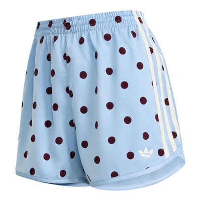 阿迪达斯三叶草波点三条纹短裤