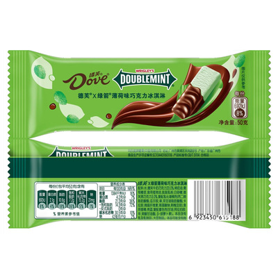 5支德芙绿箭薄荷巧克力冰淇淋