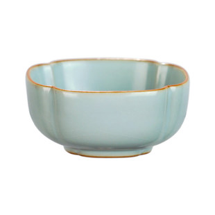 青澹汝窑茶杯套装复古青瓷景德镇主人杯陶瓷浮雕青龙白虎朱雀玄武