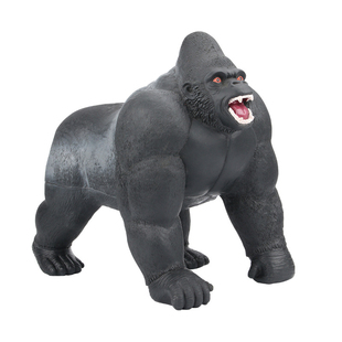 儿童可坐大猩猩软胶动物模型猛犸象北极熊玩具仿真大号银背金刚
