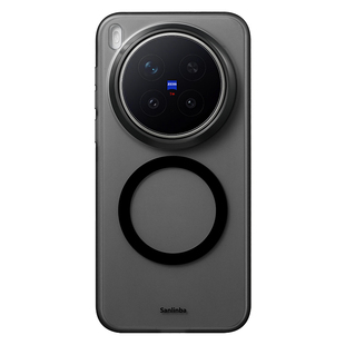 Sanlinba雾影磁吸手机壳适用于VIVO X300 Pro磨砂透明黑色不变黄防摔保护壳新款原创高级感简约极简手机套