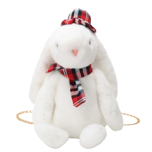 可爱兔子毛绒包包女2026新款秋冬卡通玩偶双肩背包毛毛单肩斜挎包