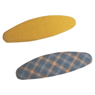 韩系格纹椭圆布艺发夹女侧边夹发卡独特漂亮碎发刘海夹子新款头饰