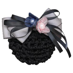 工作头花女网兜盘发护士空乘餐饮发网职业头饰发饰2026新款高级感