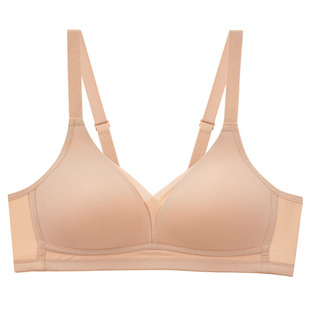 妈妈内衣文胸无钢圈中年妇女大码光面无痕舒适透气聚拢老人胸罩薄