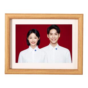 结婚登记照相框摆台洗照片做成情侣证件照周年纪念六6寸7定制diy8