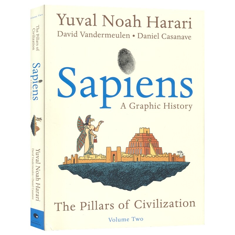 Sapiens 人类简史 从动物到上帝 文明的支柱 人类的诞生 漫画故事书 Harari 尤瓦尔·赫拉利 世界通史 百科科普 英文原版进口图书