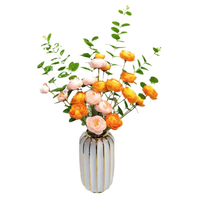客厅仿真花山茶花仿真花塑料