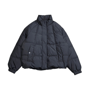 梅一天高级感无帽立领羽绒服男25冬季休闲百搭保暖防寒白鸭绒外套