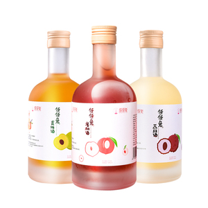 伢伢兔荔枝酒蜜桃果酒青梅酒女士低度微醺甜酒水果味官方正品