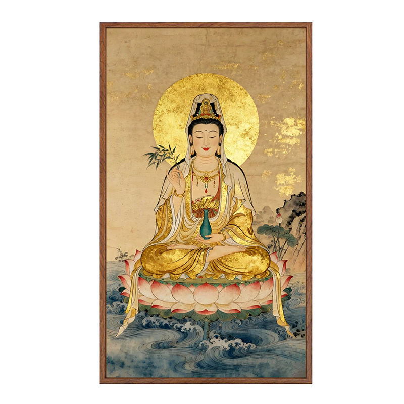 观音菩萨数字油画填色diy手工画