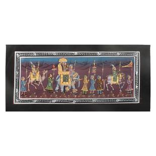 印度风尚进口手工欧式细密画壁画装饰画玄关客厅软装画芯无框挂画