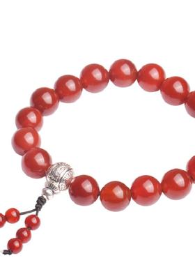 红玛瑙玉髓单圈手串佛珠