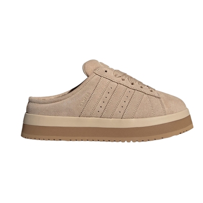 adidas阿迪达斯三叶草保暖棉鞋冬女CAMPUS面包MULE穆勒拖鞋JR3732